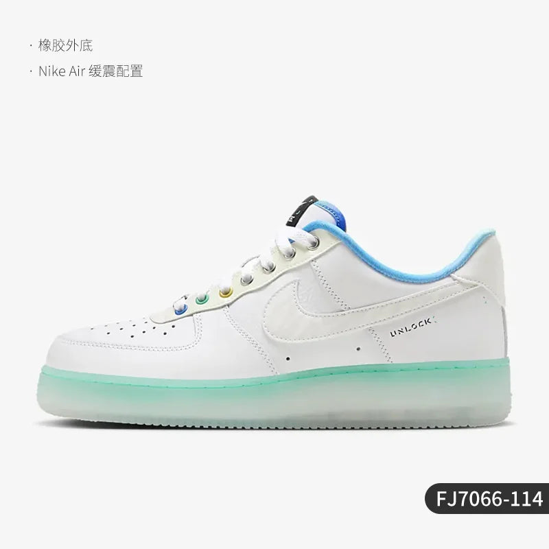 Nike Oficial Genuíno Air Force 1 '07 PRM Calçados Esportivos Casuais Masculinos FJ7066-114
